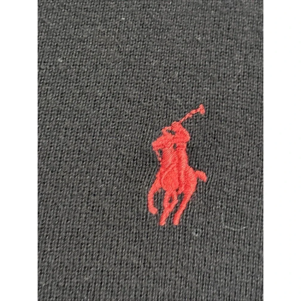 Polo Ralph Lauren Sweater Vest Men's Size XL Pullover Black Pima Cotton V-Neck